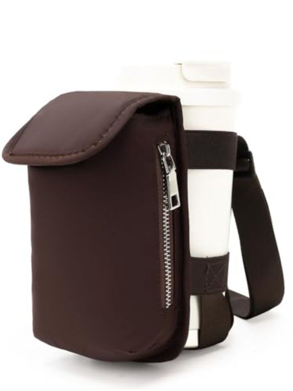 Water Bottle Crossbody Bag Nylon Phone Holder Sling Purse Hands Free